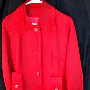 Vintage I.Magnin & Co. Red Overcoat